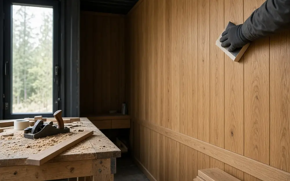 Bouw van een containerunit met open staalframe