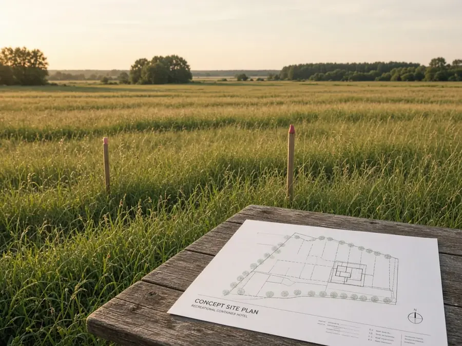 Landelijk terrein geschikt voor recreatieve containerunits